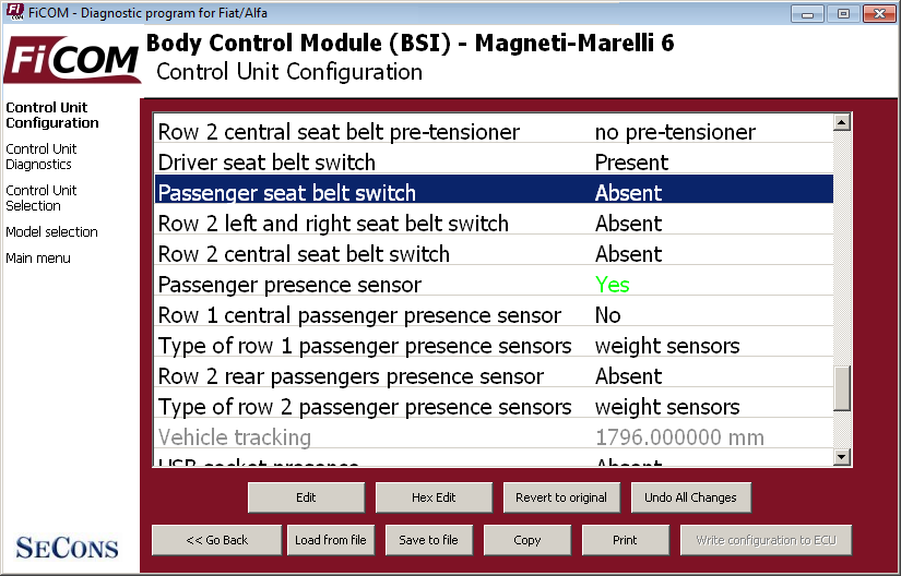 ficom13: OBD-II diagnostic program screenshot